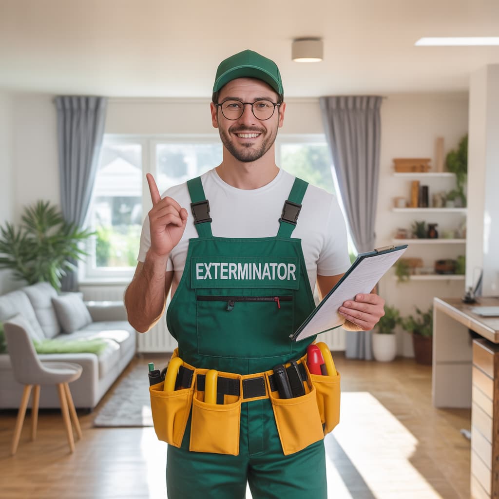 Licensed Green Man professional pest control technician serving Greenpoint Brooklyn